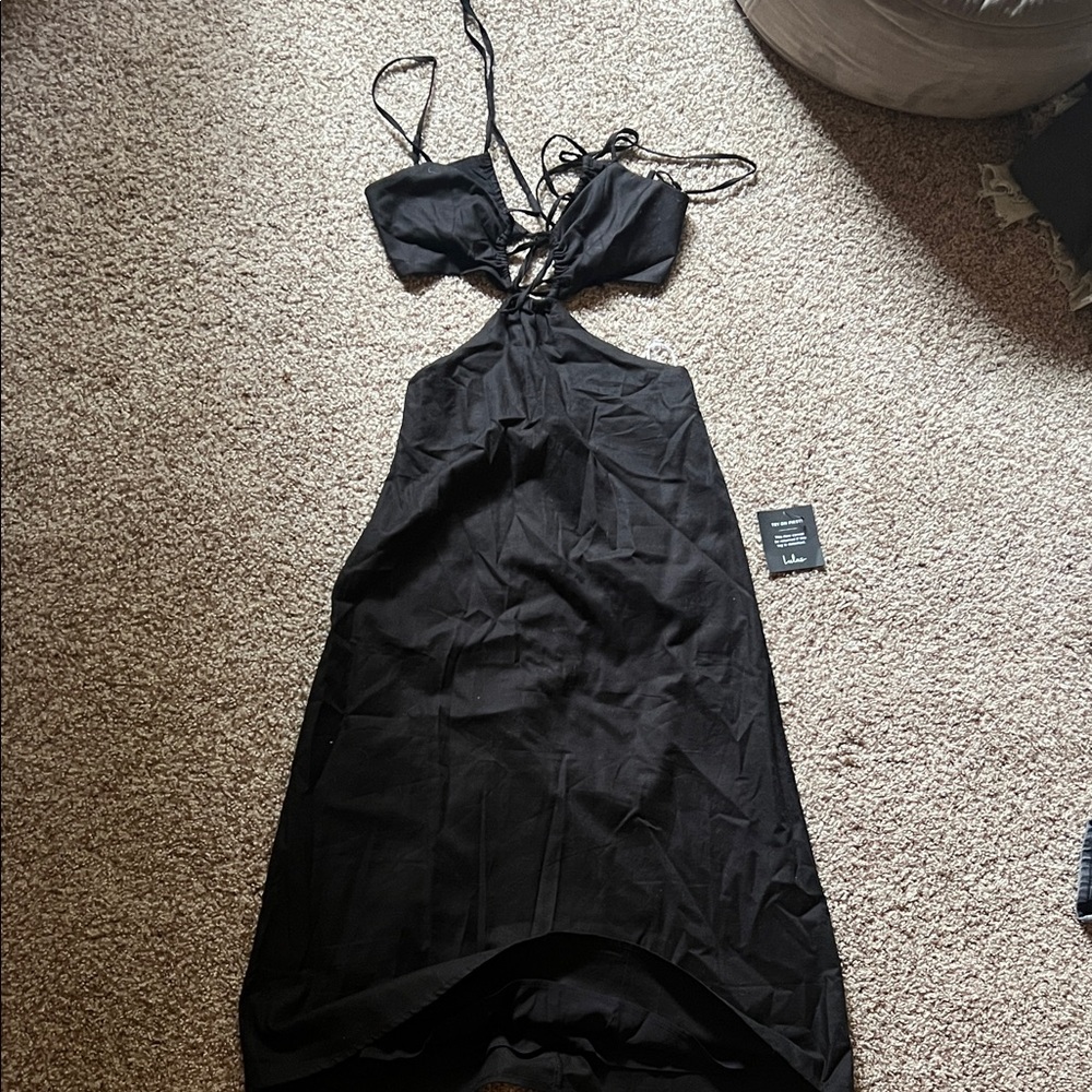 Lulu's Black Backless Dress
